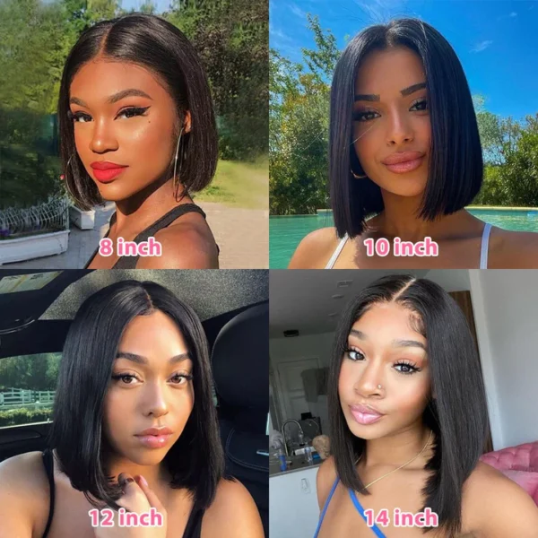 A collage of different photos showing the same hair type.